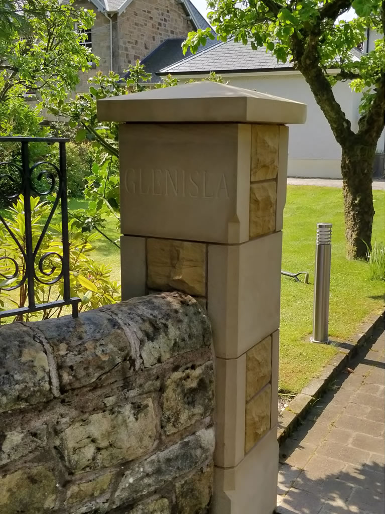 Bridge of Allan Stone - Two entrance posts repaired with sandstone. Bridge of Allan Stone - Testimonials