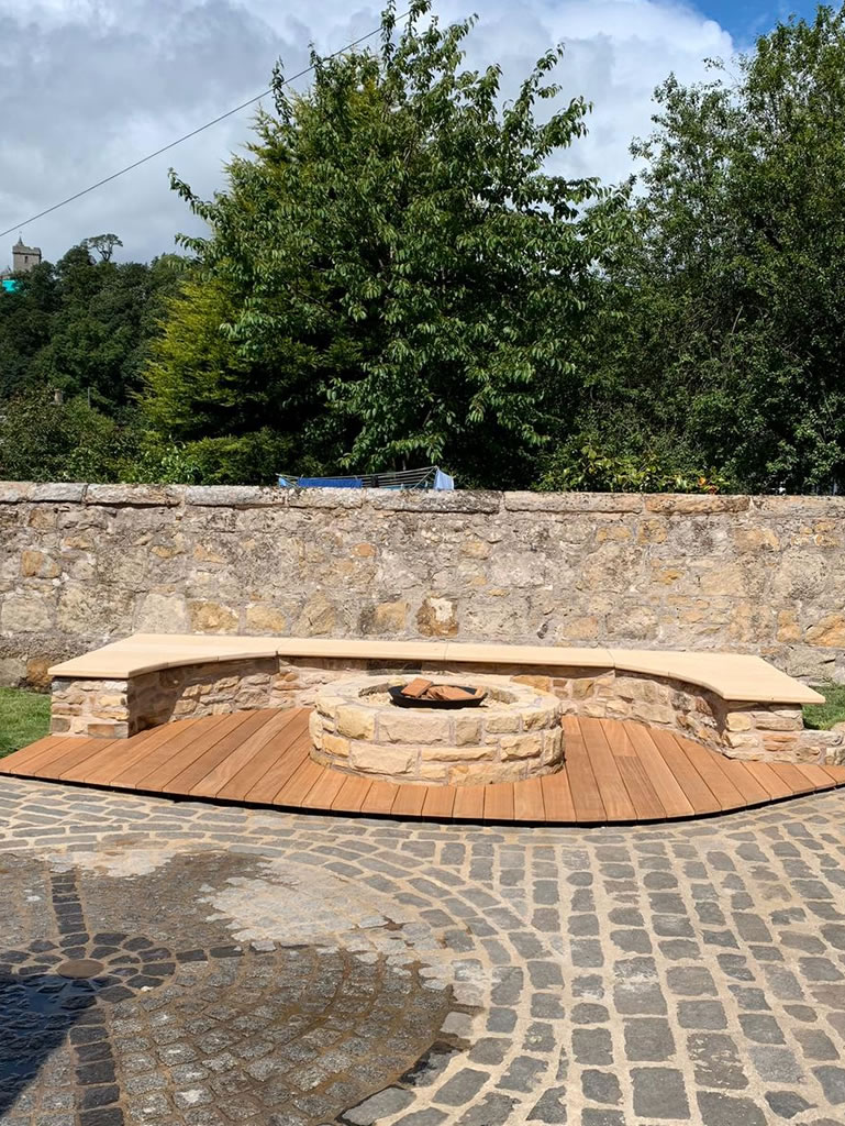 Bridge of Allan Stone - New construction garden seating area. Bridge of Allan Stone - Testimonials