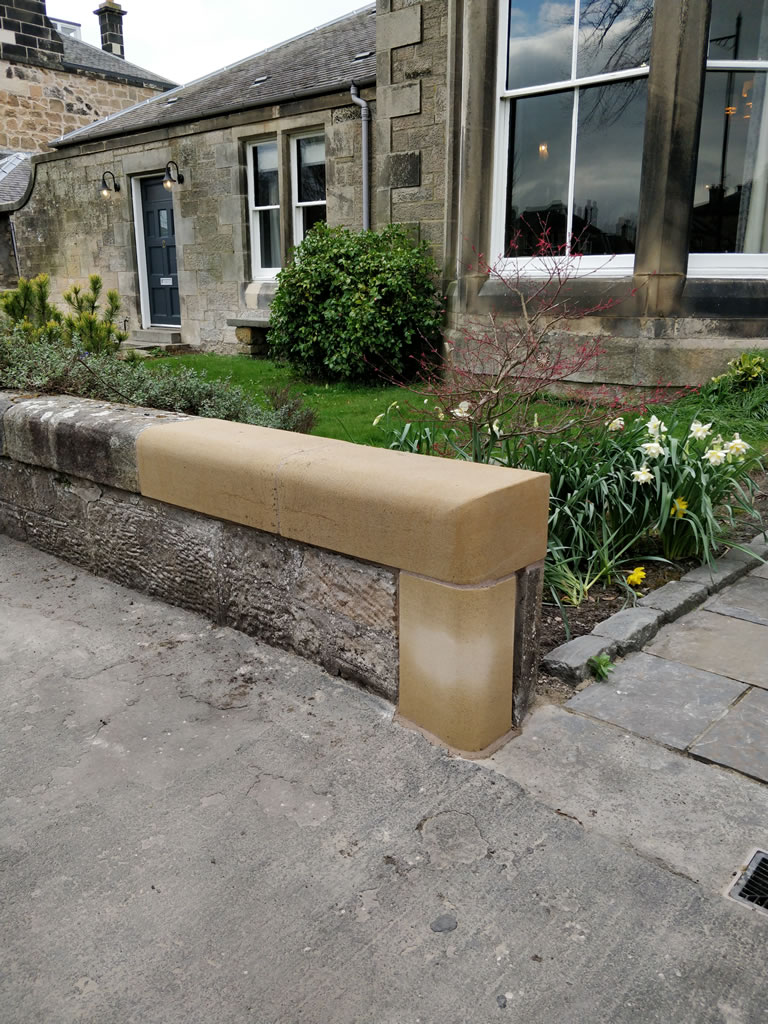 Bridge of Allan Stone - Sandstone Wall Repair after completion. Bridge of Allan Stone - Testimonials